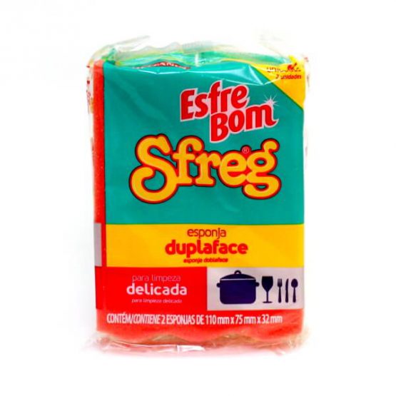 ESPONJA BETTANIN ESFREBOM SFREG DUPLA FACE C/ 2 (REF. 47812)