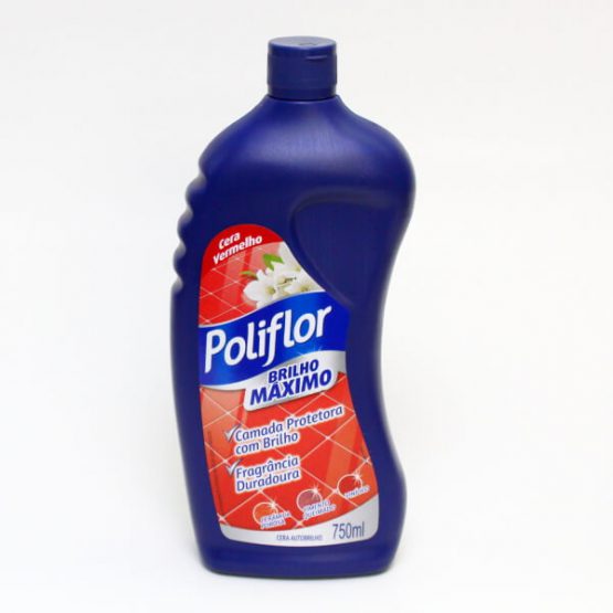 CERA POLIFLOR MAXIMO BRILHO VERMELHA 750 ML.