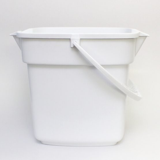 BALDE PLASTICO CIPLA QUADRADO BRANCO 12 LITROS