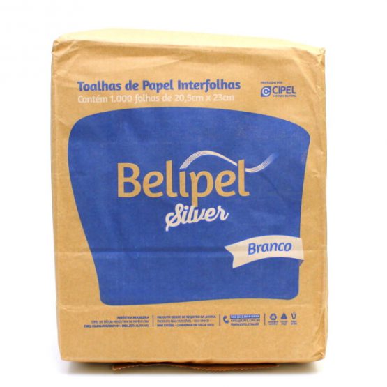 PAPEL INTERFOLHADO BELIPEL SILVER 2D 20,5 X 23 C/1000