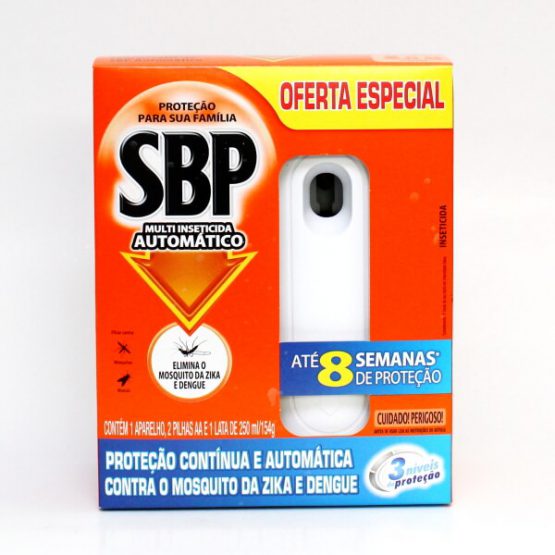 INSETICIDA SBP AUTOMATICO MULTI INSETICIDA APARELHO 250 ML.