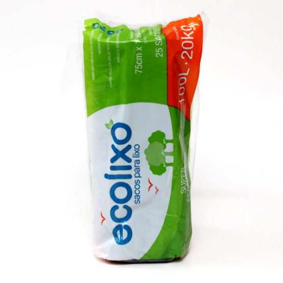 SACO P/ LIXO ECOLIXO PRETO SUPER ECONOMICO 100 LITROS 75X105 C/25