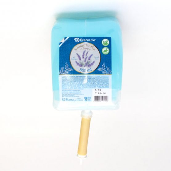 SABONETE LIQUIDO PREMISSE REFIL ECO BLUE LAVANDA 800 ML.