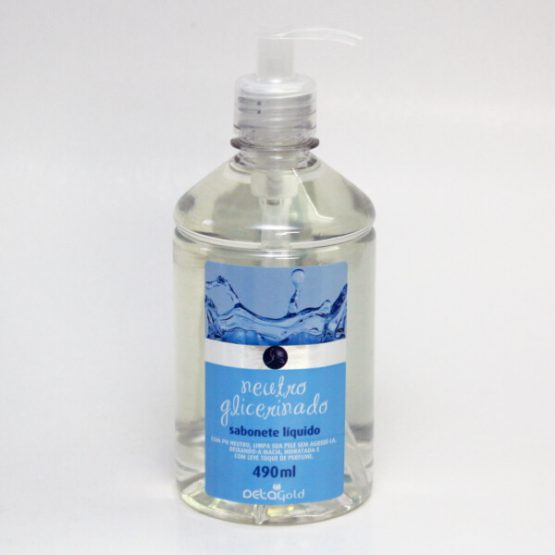 SABONETE LIQUIDO DETAGOLD NEUTRO GLICERINADO 490 ML.