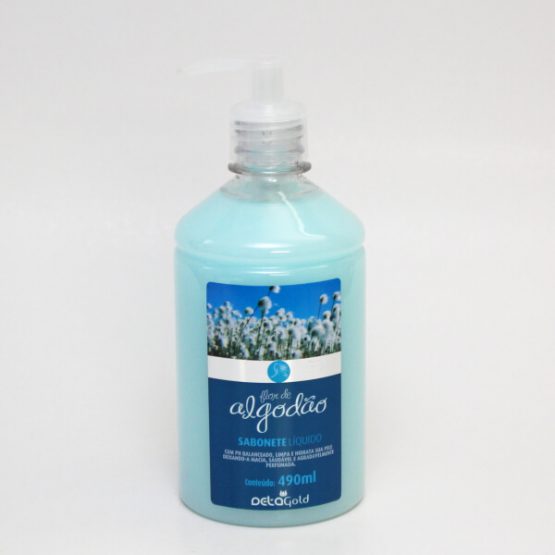 SABONETE LIQUIDO DETAGOLD FLOR DE ALGODAO 490 ML.
