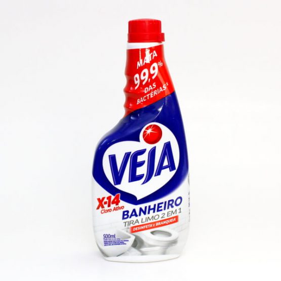 LIMPADOR VEJA BANHEIRO OXI ATIVO SEM CLORO REFIL 500 ML.