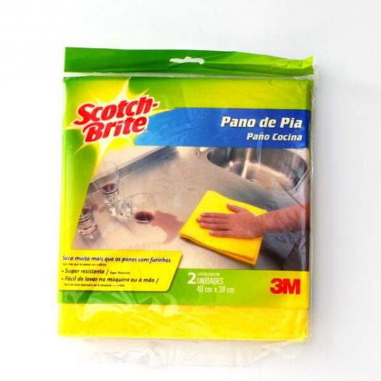 PANO MULTIUSO DE PIA SCOTCH BRITE 40 CM. X 38 CM. C/2