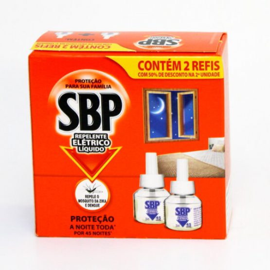 INSETICIDA SBP 45 NOITES REFIL C/2