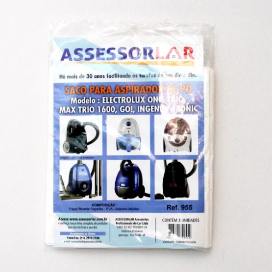 SACO P/ ASPIRADOR DE PO ELECTROLUX ONE C/3
