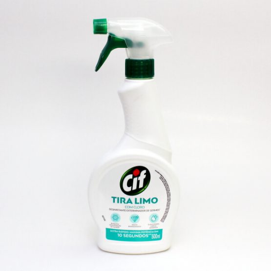 TIRA LIMO CIF ULTRA RAPIDO COM CLORO C/ PULVERIZADOR 500 ML.