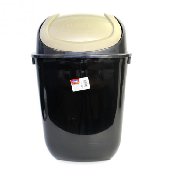 LIXEIRA PLASUTIL ECOBLACK C/ BASCULANTE 23,2 LITROS (REF. 3487)