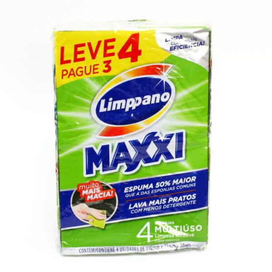 ESPONJA LIMPPANO DUPLA FACE MAXXI LEVE 4 PAGUE 3