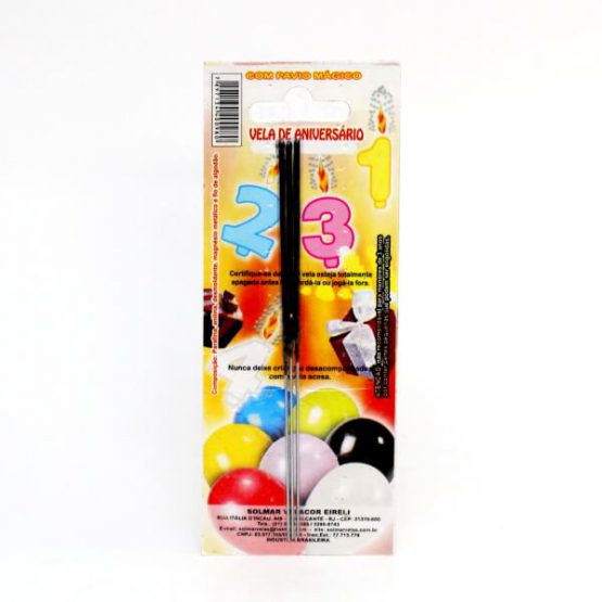 VELA DE ANIVERSARIO CHUVA DE ESTRELAS C/ 3 UNIDADES