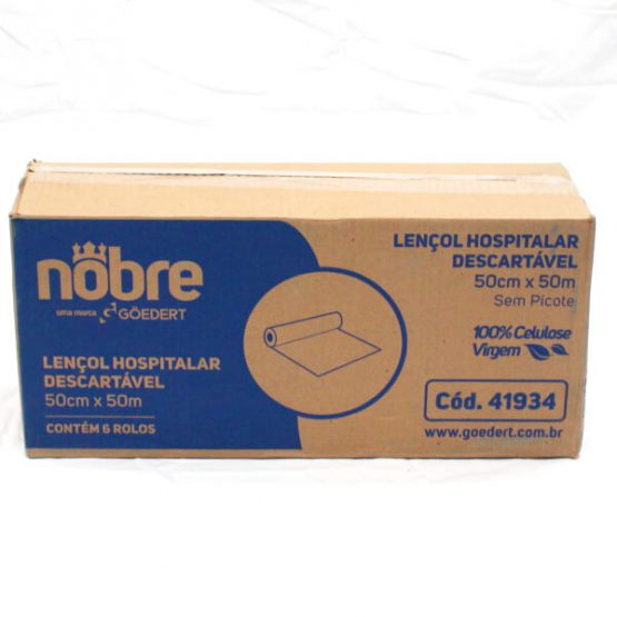 LENCOL HOSPITALAR NOBRE 50 X 0,50 C/6