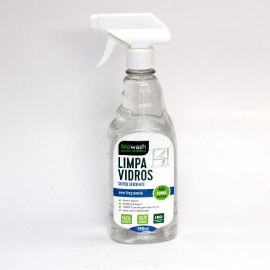 LIMPA VIDROS BIOWASH BIODEGRADAVEL C/ PULVERIZADOR 650 ML.