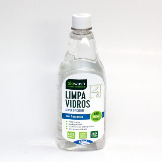 LIMPA VIDROS BIOWASH BIODEGRADAVEL REFIL 650 ML.