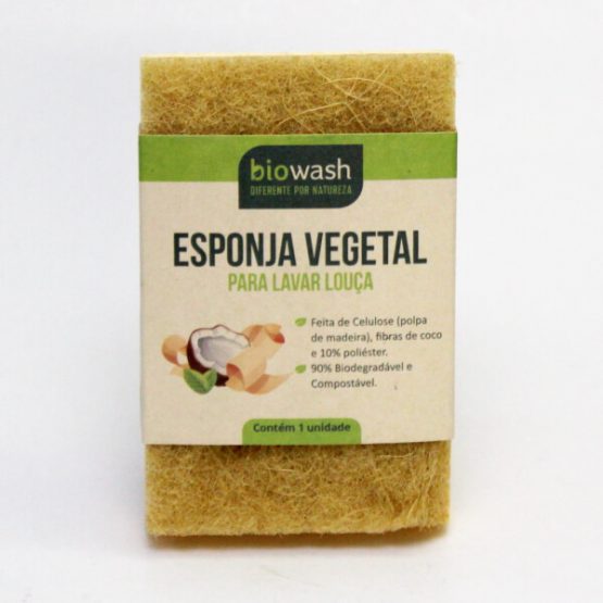 ESPONJA VEGETAL P/ LAVAR LOUCAS BIOWASH