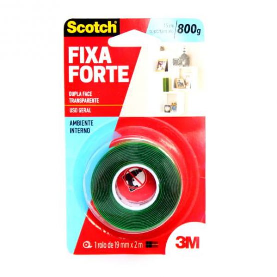 FITA DUPLA FACE FIXA FORTE 19 MM. X 2 M. 3M