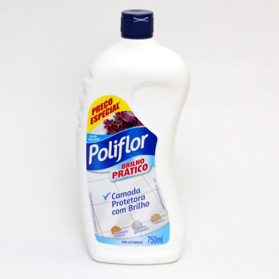 CERA POLIFLOR BRILHO PRATICO INCOLOR 750 ML.