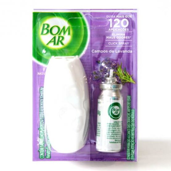 PURIFICADOR BOM AR CLICK SPRAY APARELHO LAVANDA 12 ML.