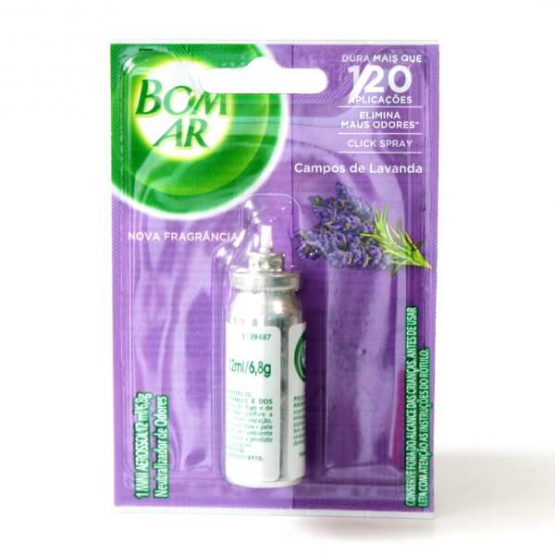PURIFICADOR BOM AR CLICK SPRAY REFIL LAVANDA 12 ML.