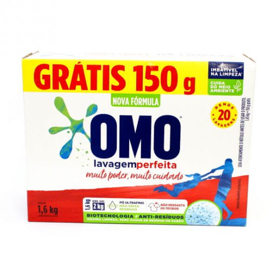 SABAO EM PO OMO LAVAGEM PERFEITA 1,6 KG.
