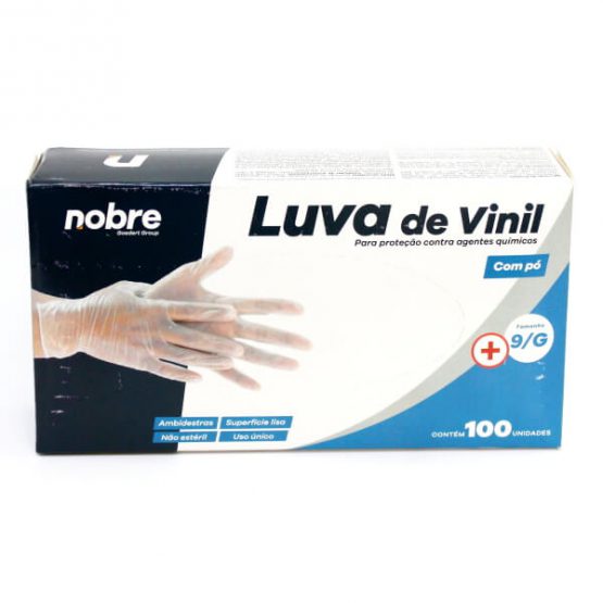 LUVA PROCEDIMENTOS NOBRE VINIL COM PO TAMANHO G C/100