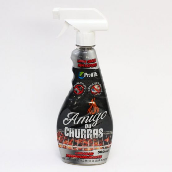 LIMPADOR DESENGORDURANTE REPELENTE AMIGOS DO CHURRAS C/ PULVERIZADOR 500 ML.